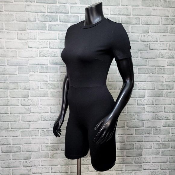 GRLFRND Womens XS Black Joni Romper Short Form Fitted Ponte Jersey Knit - Picture 5 of 8